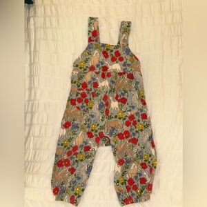 Baby Boden Floral Animal Print Bodysuit - Red, Blue, Green